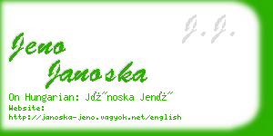 jeno janoska business card